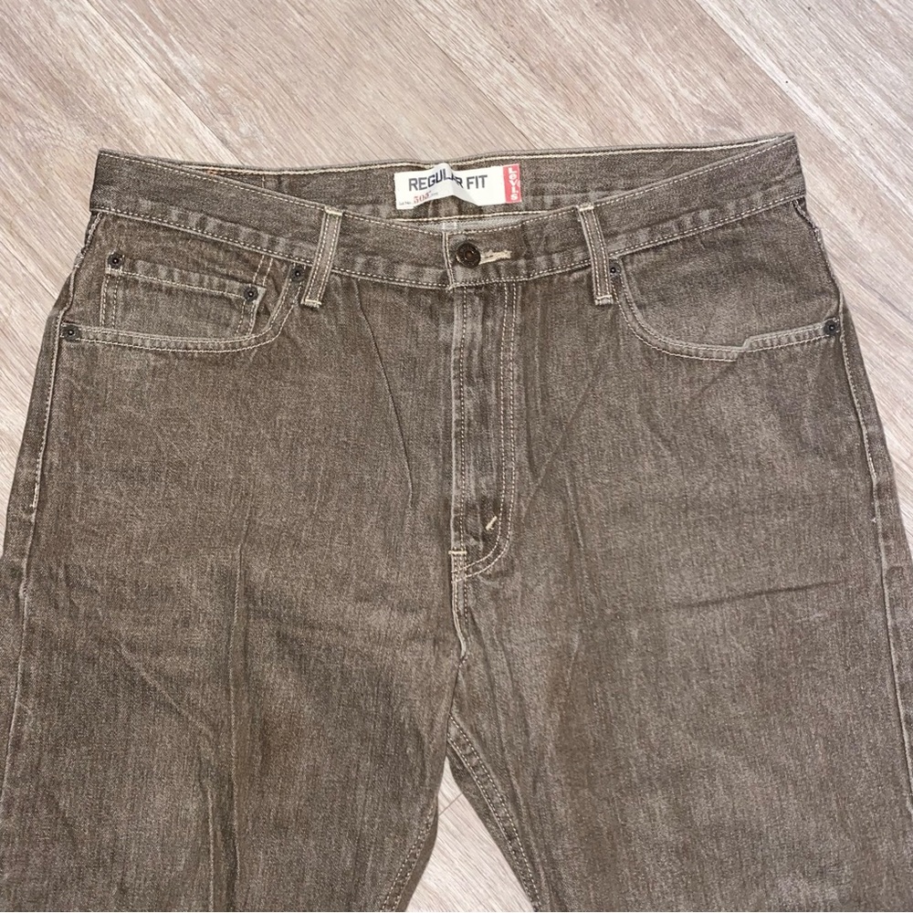 Mens Levi’s 505 jeans brown size 36x30 - Picture 4 of 11